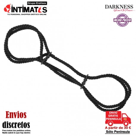 Black Rope Handcuffs · Esposas de algodón para muñecas y tobillos · Darkness