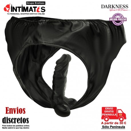 Braguitas con dildo y plug intercambiables · Darkness