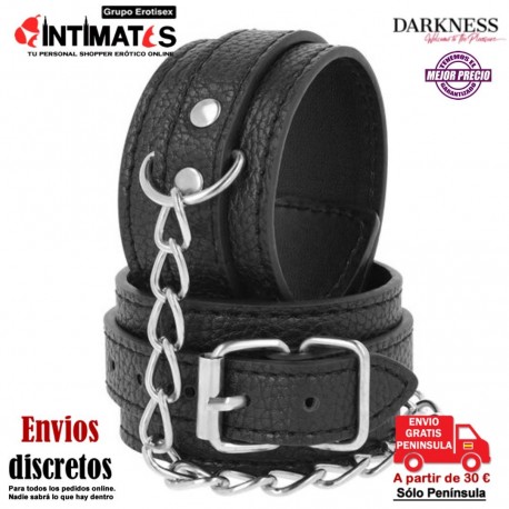 Textured Black HandCuffs  · Esposas ajustables para muñecas · Darkness