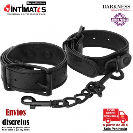 Textured Thin HandCuffs  · Esposas ajustables para muñecas · Darkness
