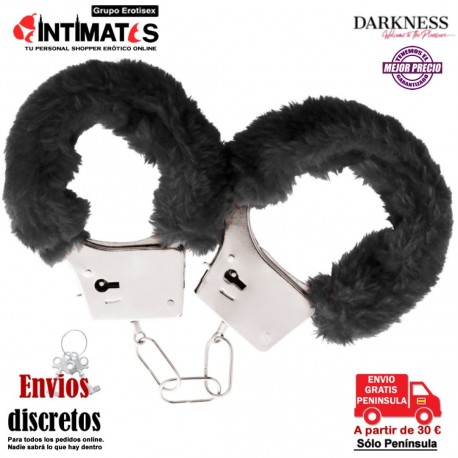 Black Furry Handcufss · Esposas de metal forradas · Darkness