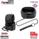 Sub & Dom Kit · Esposas y collar de cuero · Darkness
