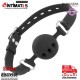 Black Silicone Ball Gag · Mordaza transpirable con bola · Darkness