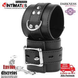 Black HandCuffs · Esposas de piel para muñecas · Darkness