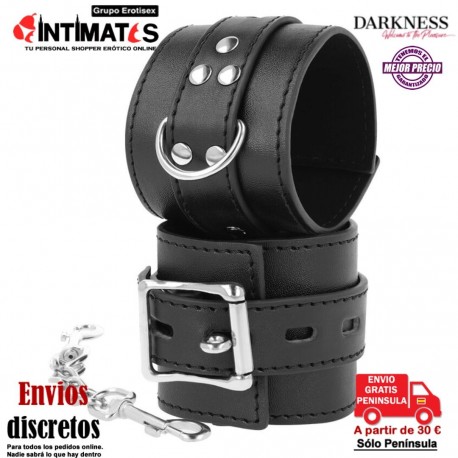 Black HandCuffs · Esposas de piel para muñecas · Darkness