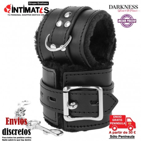 Black HandCuffs With Fur · Esposas forradas para muñecas · Darkness