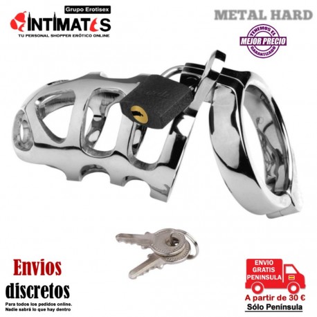 Jaula para el pene con anillo para testículos · Metal Hard