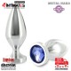 Diamond Blue · Plug anal de aluminio con cristal en la base - 102mm · Metal Hard