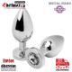 Diamond Clear · Plug anal de metal con cristal en la base 57mm · Metal Hard
