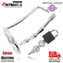 Anillo de glande con dilatador uretral 45mm · Metal Hard