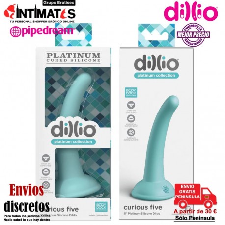 Curious Five · Consolador de 127mm con ventosa · Dillio