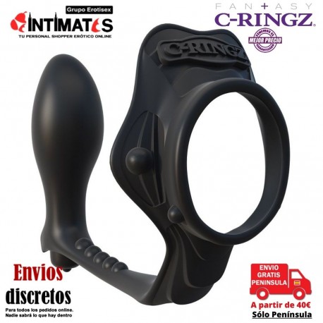 Rock Hard Ass-Gam · Anillo con Plug Anal · Fantasy C-Ringz