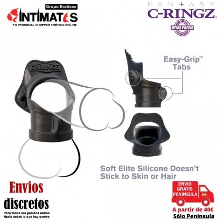 Rock Hard Ring & Ball-Stretcher · Anillo pene y testículos · Fantasy C-Ringz
