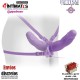 Vibrating Double Delight Strap-On · Arnés doble penetración · Fetish Fantasy Elite