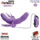 Vibrating Double Delight Strap-On · Arnés doble penetración · Fetish Fantasy Elite
