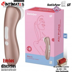 Pro 2 + · Estimula el clítoris ondas de presión y vibraciones · Satisfyer