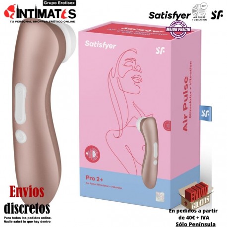 Pro 2 + · Estimula el clítoris ondas de presión y vibraciones · Satisfyer