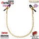Nipple Clamps · Pinzas para los pezones con cadena · Fetish Fantasy Gold