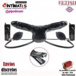 Inflatable Vibrating Double · Consolador doble hinchable con vibración · Fetish Fantasy Series
