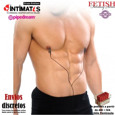 Shock Therapy Nipple Clamps · Pinzas para pezones de terapia de choque · Fetish Fantasy Series