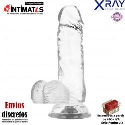 Consolador realista transparente 155mm · Ray Clear