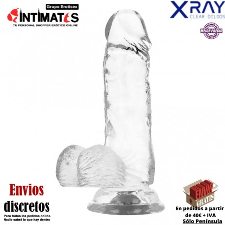 Consolador realista transparente 155mm · Ray Clear