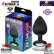 Sparkly · Plug anal de silicona con joya en la base - M · AfterDark