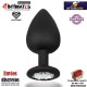 Sparkly · Plug anal de silicona con joya en la base - M · AfterDark
