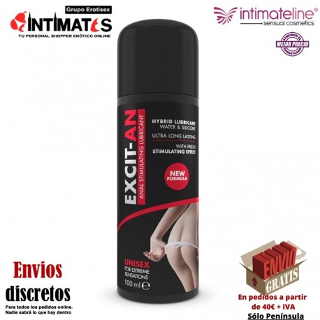 Excit-an · Lubricante anal híbrido 100 ml · Intimateline