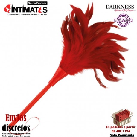 Plumero estimulador rojo 24cm · Darkness Sensations