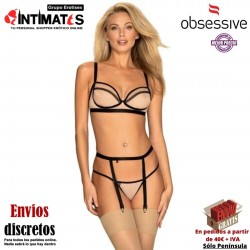 Nudelia · Conjunto beige con liguero · Obsessive