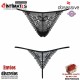 Intensa · Tanga de encaje con sutil motivo floral · Obsessive