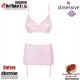 Girlly · Conjunto rosa con liguero · Obsessive