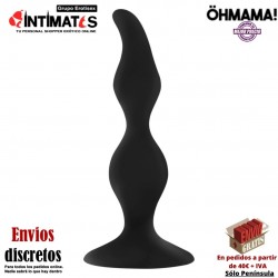 Plug anal de silicona curvado y ventosa  - 125mm · Öhmama!