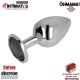 Plug anal de aluminio con cristal en la base - 70mm · ÖhMama
