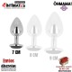 Plug anal de aluminio con cristal en la base - 70mm · ÖhMama