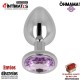 Plug anal de aluminio con cristal en la base - 70mm · ÖhMama