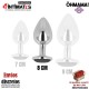 Plug anal de aluminio con cristal en la base - 70mm · ÖhMama