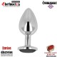 Plug anal de aluminio con cristal en la base - 70mm · ÖhMama