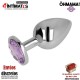 Plug anal de aluminio con cristal en la base - 70mm · ÖhMama
