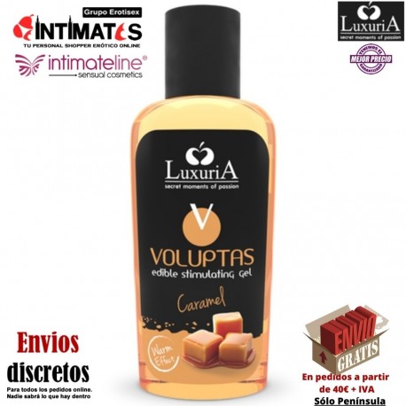 Voluptas 100 ml · Gel de masaje con sabor · LuxuriA