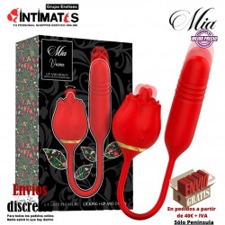 Viena Dooble Pleasure Licking · Vibrador en  forma de rosa con punta muy traviesa · Mia