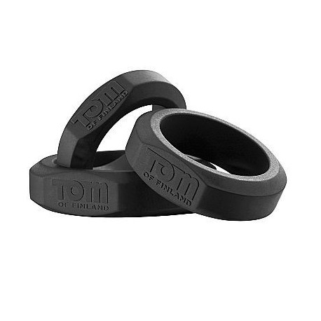 TOM OF FINLAND 3 SET ANILLOS SILICONA