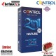 2 en 1 Nature · 6 Preservativos + Gel · Control