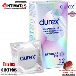 Preservativos invisibles extra lubricados 12 uds. · Durex
