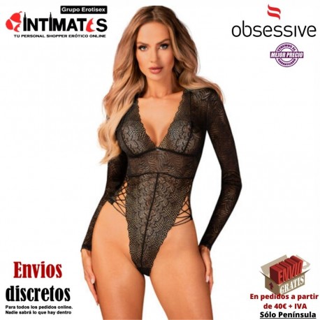 Merlys · Body negro con mangas largas · Obsessive