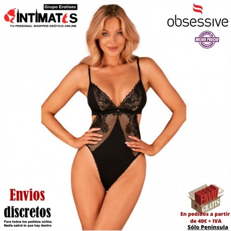 Maderris · Body negro de encaje y malla · Obsessive