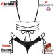 Cordellis · Conjunto con sujetador sin copas y tanga · Obsessive