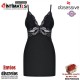810-CHE-1 · Chemise y tanga negro  · Obsessive