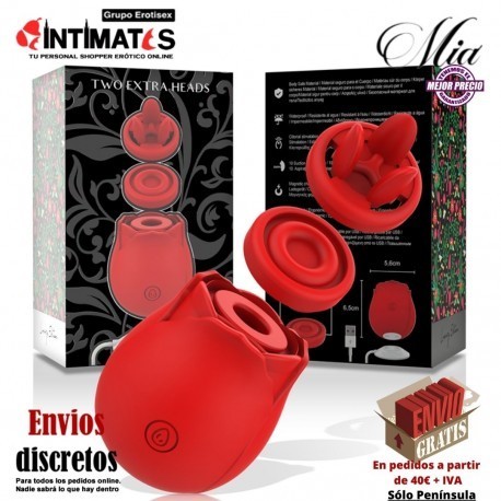 Florence · Estimulador de clítoris 2 cabezales 3en1 · Mia